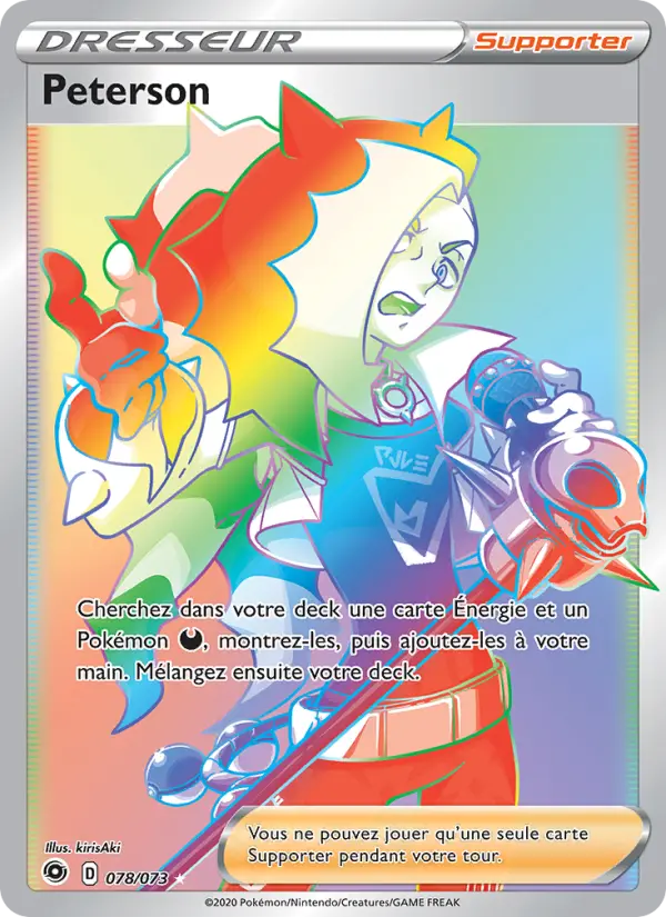 Scan HD carte Pokémon Peterson 78/73 — La Voie du Maître