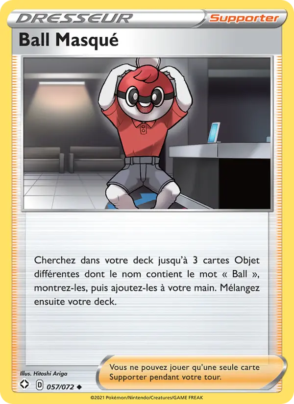 Scan HD carte Pokémon Ball Masqué 57/72 — Destinées Radieuses