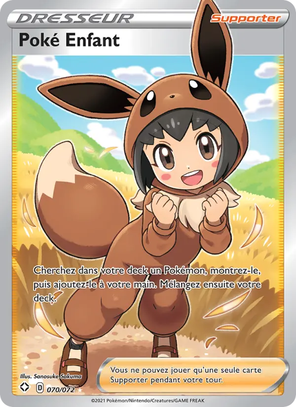 Scan HD carte Pokémon Poké Enfant 70/72 — Destinées Radieuses
