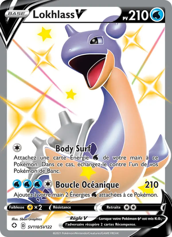 Scan HD carte Pokémon Lokhlass V SV110/72 — Destinées Radieuses