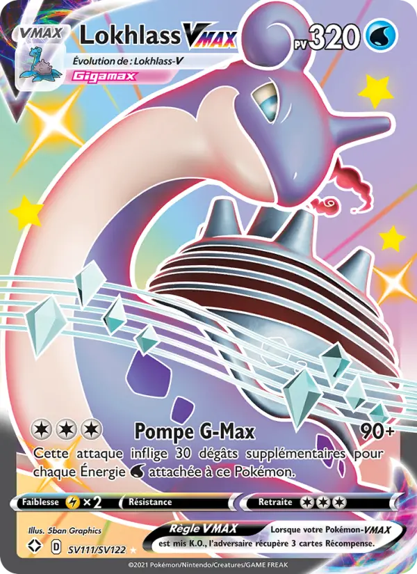 Scan HD carte Pokémon Lokhlass VMAX SV111/72 — Destinées Radieuses