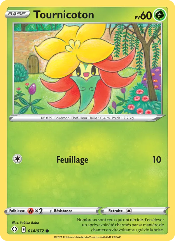 Scan HD carte Pokémon Tournicoton 14/72 — Destinées Radieuses
