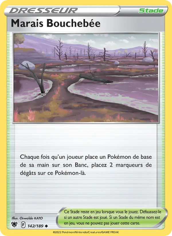 Scan HD carte Pokémon Marais Bouchebée 142/189 — Astres Radieux