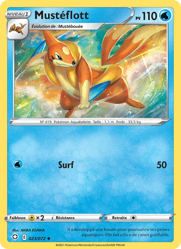 Scan HD carte Pokémon Mustéflott 23/72 — Destinées Radieuses