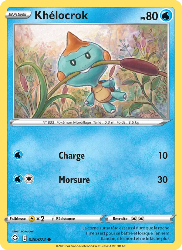 Scan HD carte Pokémon Khélocrok 26/72 — Destinées Radieuses
