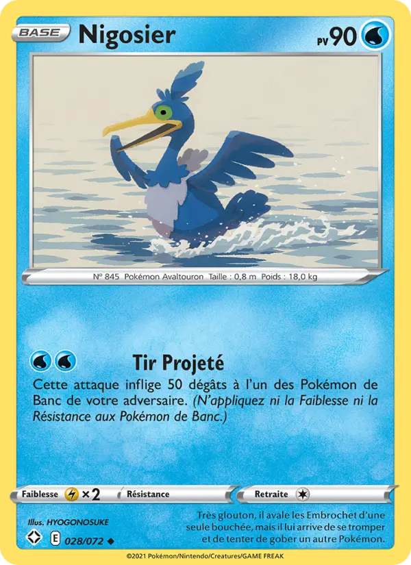 Scan HD carte Pokémon Nigosier 28/72 — Destinées Radieuses