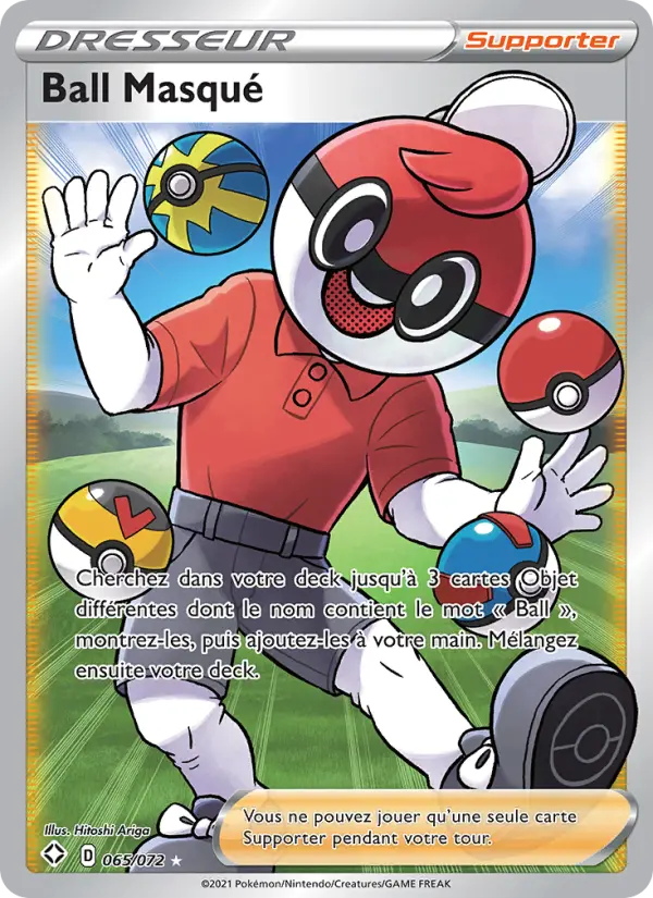 Scan HD carte Pokémon Ball Masqué 65/72 — Destinées Radieuses