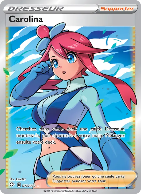 Scan HD carte Pokémon Carolina 72/72 — Destinées Radieuses
