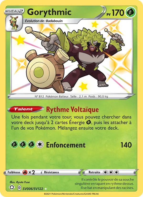 Scan HD carte Pokémon Gorythmic SV006/72 — Destinées Radieuses