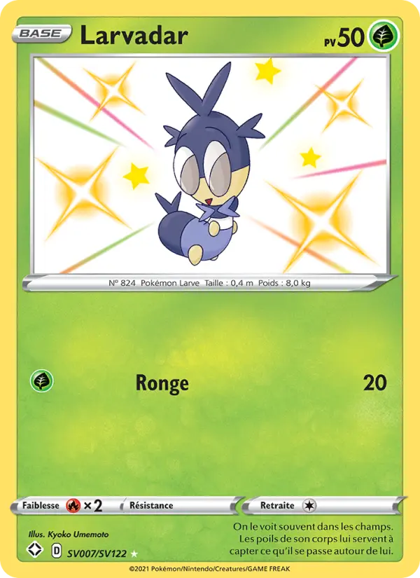Scan HD carte Pokémon Larvadar SV007/72 — Destinées Radieuses