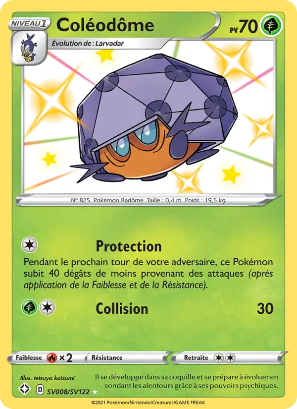 Scan HD carte Pokémon Coléodôme SV008/72 — Destinées Radieuses