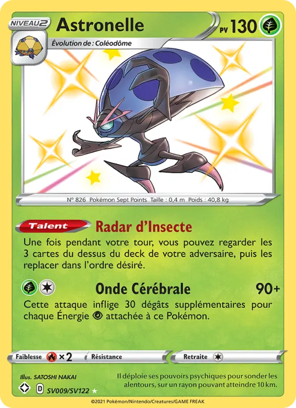 Scan HD carte Pokémon Astronelle SV009/72 — Destinées Radieuses