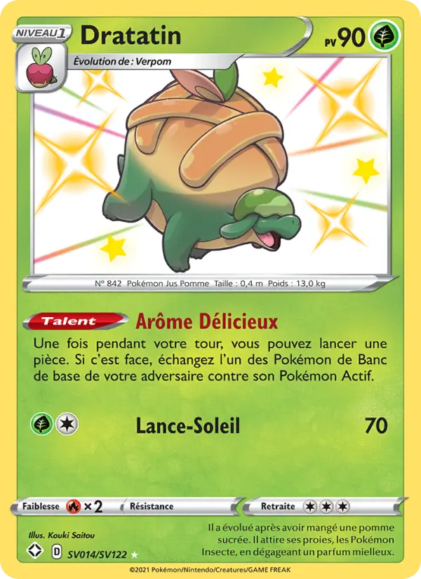 Scan HD carte Pokémon Dratatin SV014/72 — Destinées Radieuses