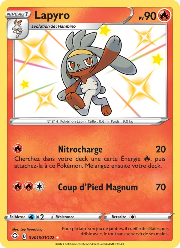 Scan HD carte Pokémon Lapyro SV016/72 — Destinées Radieuses