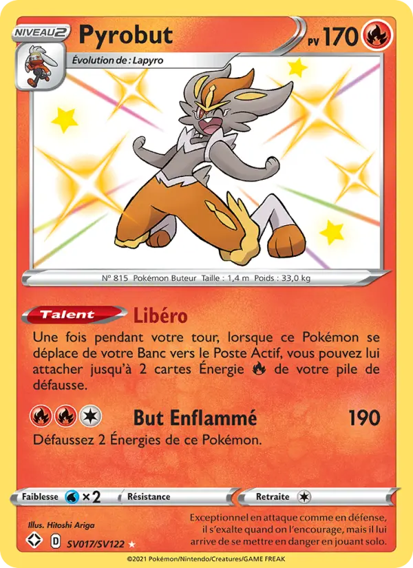 Scan HD carte Pokémon Pyrobut SV017/72 — Destinées Radieuses