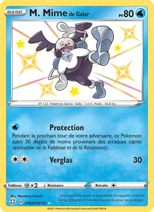 Scan HD carte Pokémon M. Mime de Galar SV020/72 — Destinées Radieuses