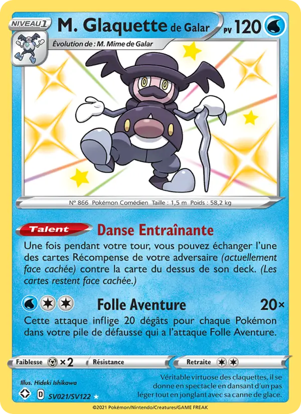 Scan HD carte Pokémon M. Glaquette de Galar SV021/72 — Destinées Radieuses