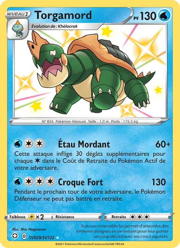 Scan HD carte Pokémon Torgamord SV029/72 — Destinées Radieuses