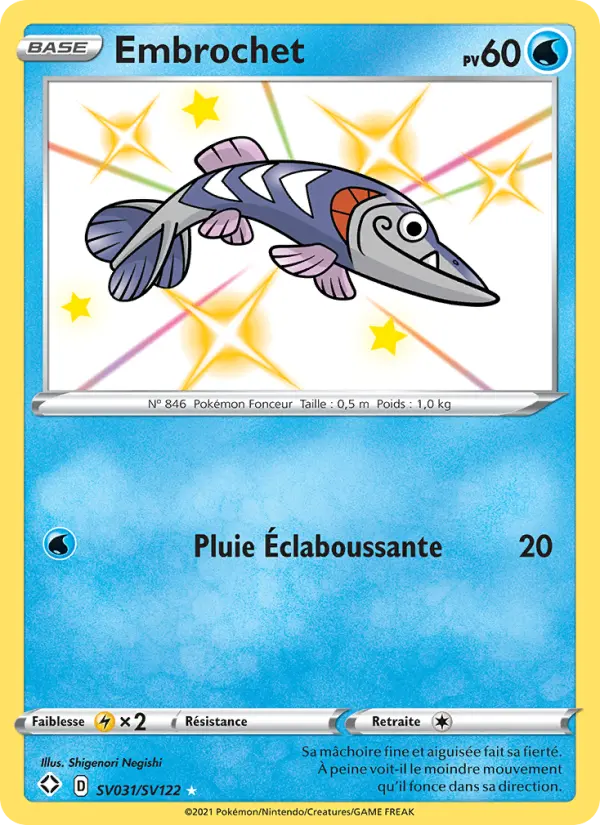 Scan HD carte Pokémon Embrochet SV031/72 — Destinées Radieuses