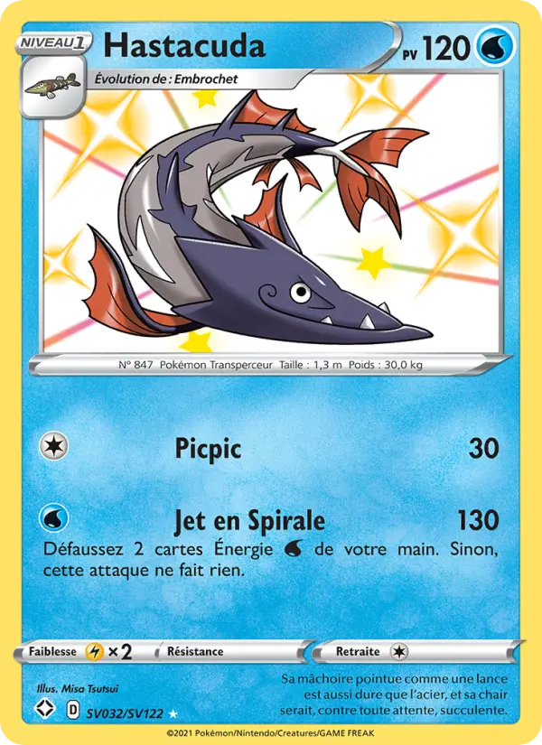 Scan HD carte Pokémon Hastacuda SV032/72 — Destinées Radieuses