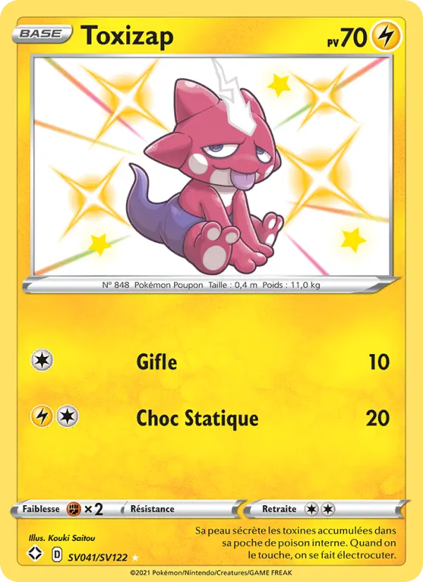 Scan HD carte Pokémon Toxizap SV041/72 — Destinées Radieuses