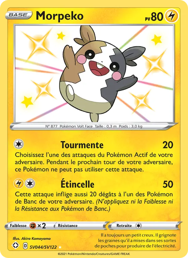 Scan HD carte Pokémon Morpeko SV044/72 — Destinées Radieuses