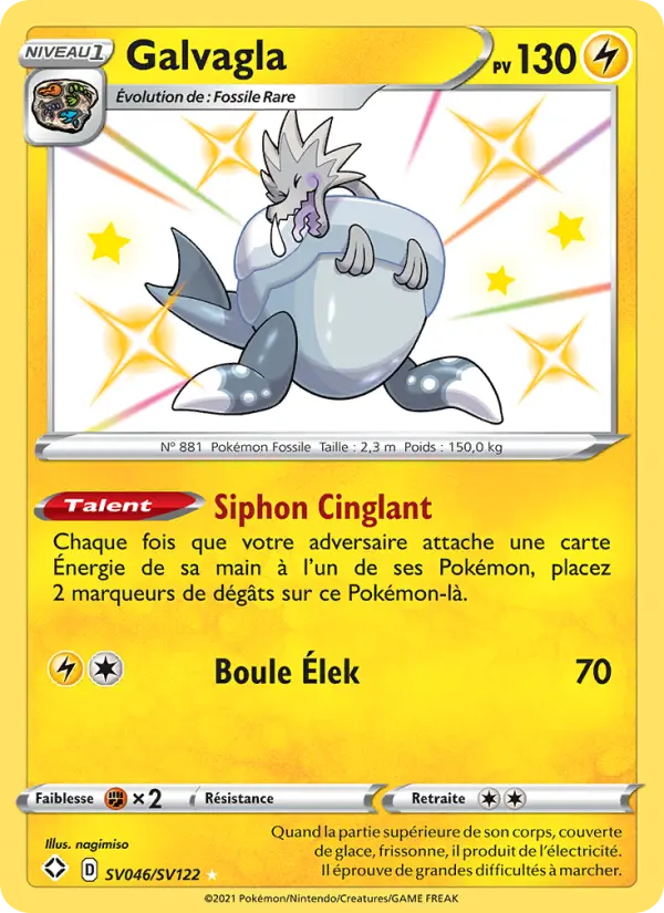 Scan HD carte Pokémon Galvagla SV046/72 — Destinées Radieuses