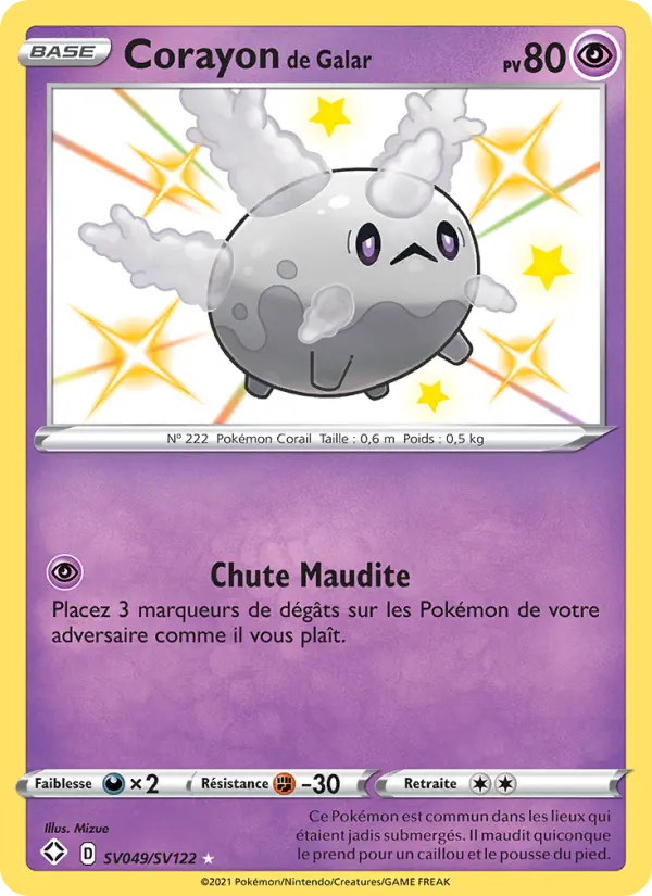 Scan HD carte Pokémon Corayon de Galar SV049/72 — Destinées Radieuses