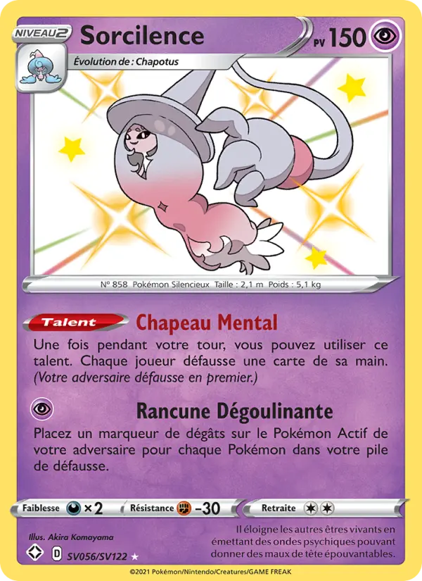 Scan HD carte Pokémon Sorcilence SV056/72 — Destinées Radieuses