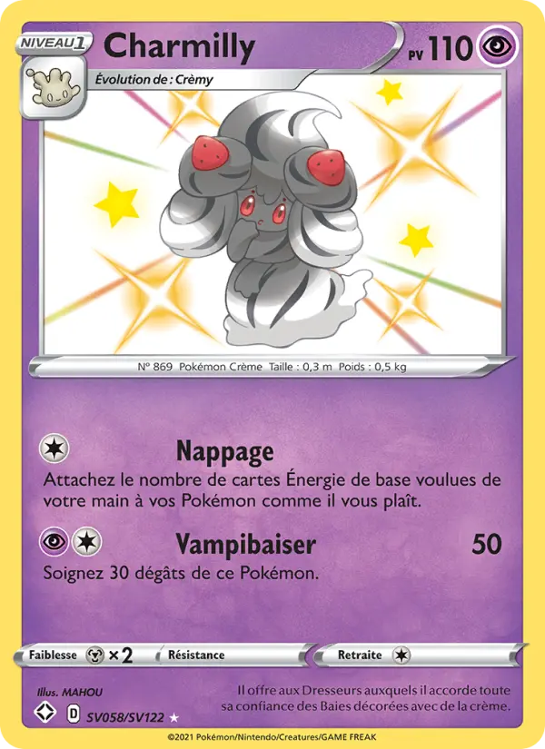 Scan HD carte Pokémon Charmilly SV058/72 — Destinées Radieuses