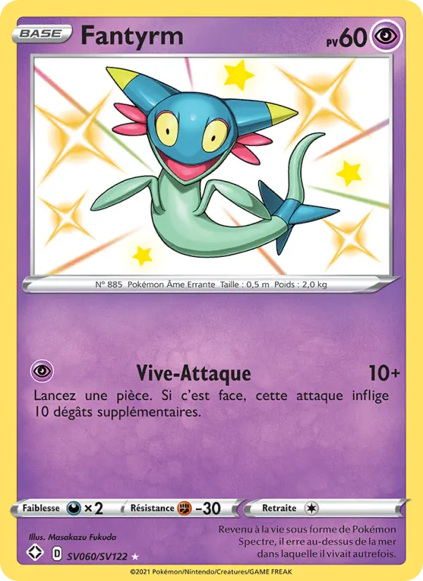 Scan HD carte Pokémon Fantyrm SV060/72 — Destinées Radieuses