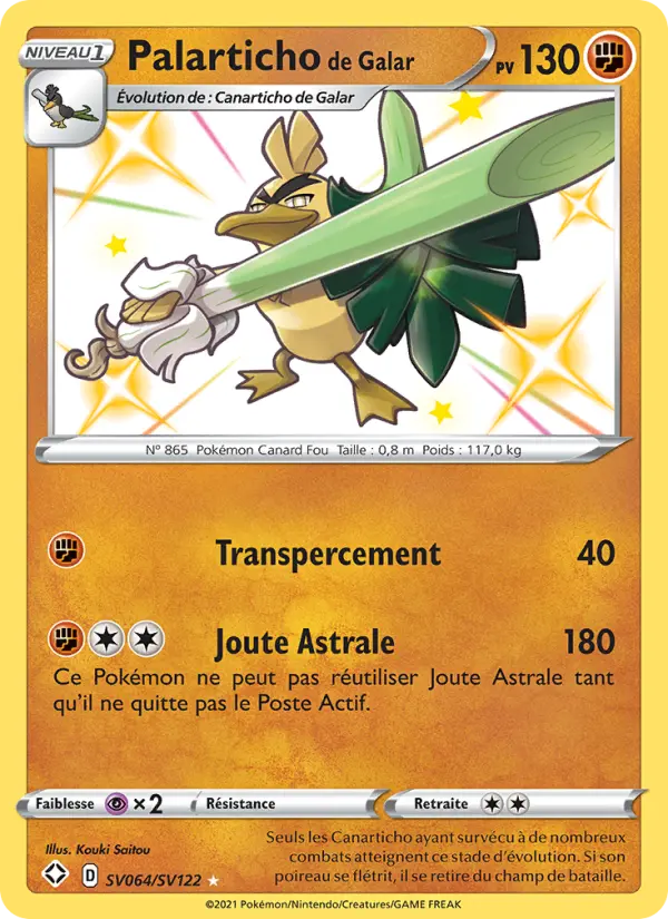 Scan HD carte Pokémon Palarticho de Galar SV064/72 — Destinées Radieuses