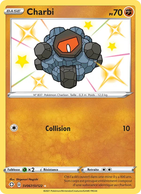 Scan HD carte Pokémon Charbi SV067/72 — Destinées Radieuses