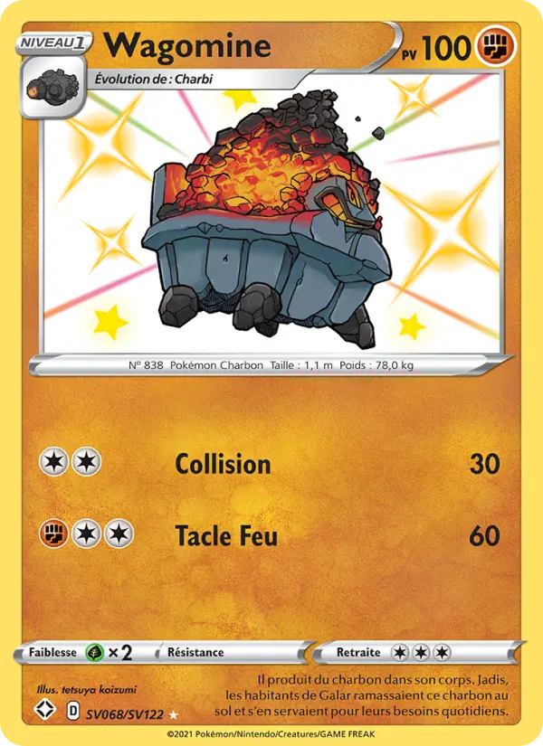 Scan HD carte Pokémon Wagomine SV068/72 — Destinées Radieuses