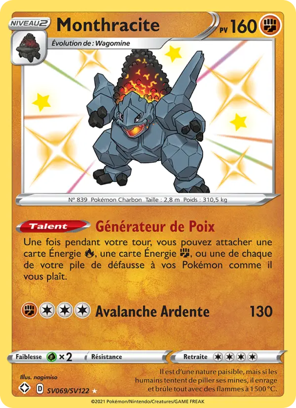Scan HD carte Pokémon Monthracite SV069/72 — Destinées Radieuses
