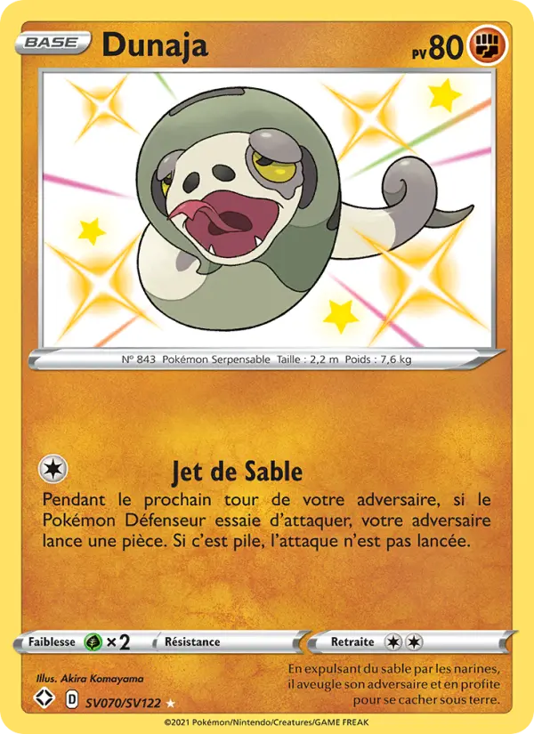 Scan HD carte Pokémon Dunaja SV070/72 — Destinées Radieuses