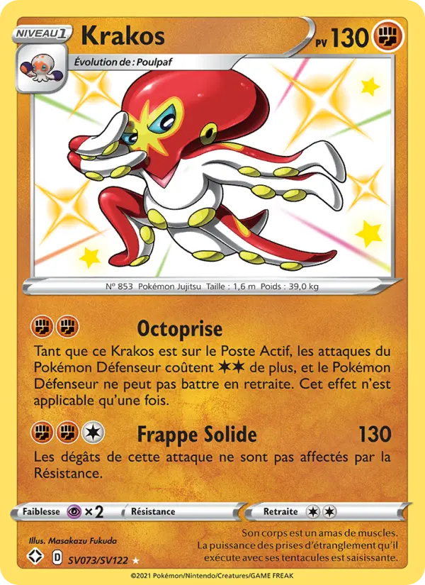 Scan HD carte Pokémon Krakos SV073/72 — Destinées Radieuses