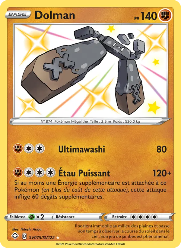 Scan HD carte Pokémon Dolman SV075/72 — Destinées Radieuses