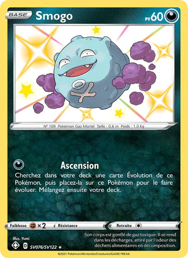 Scan HD carte Pokémon Smogo SV076/72 — Destinées Radieuses