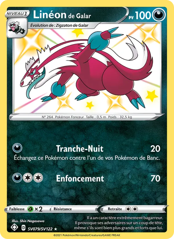 Scan HD carte Pokémon Linéon de Galar SV079/72 — Destinées Radieuses