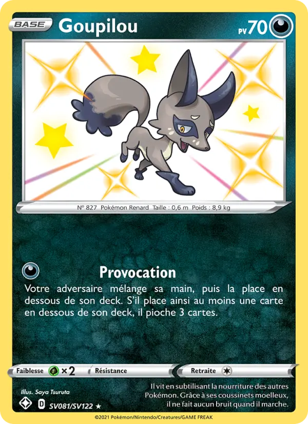 Scan HD carte Pokémon Goupilou SV081/72 — Destinées Radieuses