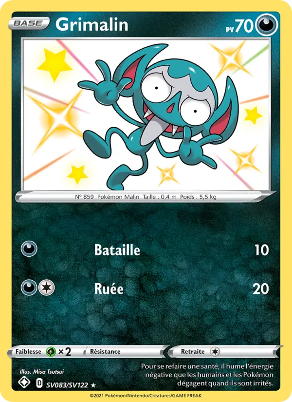 Scan HD carte Pokémon Grimalin SV083/72 — Destinées Radieuses