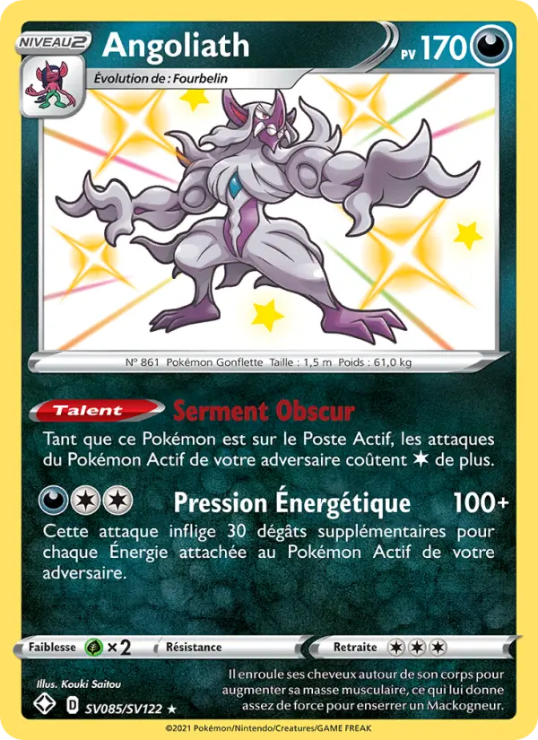Scan HD carte Pokémon Angoliath SV085/72 — Destinées Radieuses