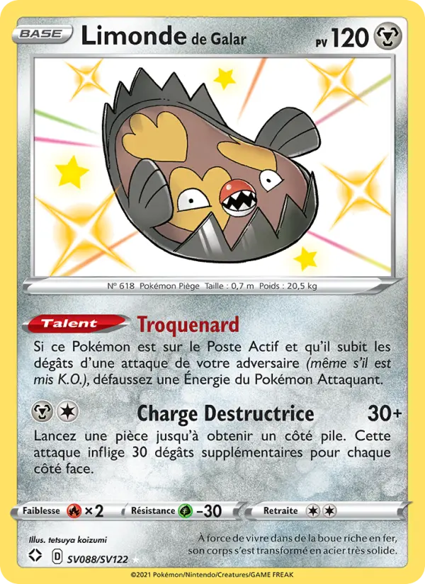 Scan HD carte Pokémon Limonde de Galar SV088/72 — Destinées Radieuses