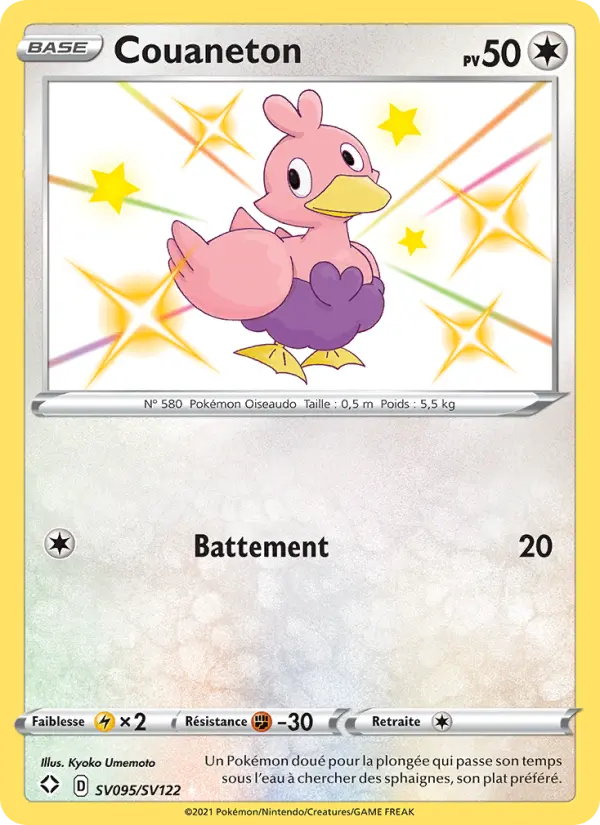 Scan HD carte Pokémon Couaneton SV095/72 — Destinées Radieuses