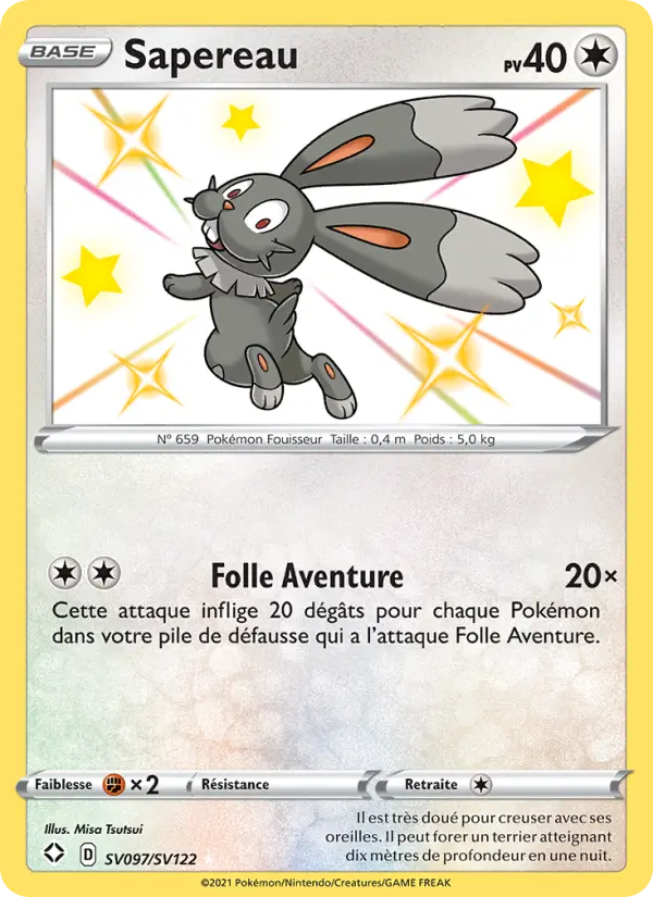Scan HD carte Pokémon Sapereau SV097/72 — Destinées Radieuses