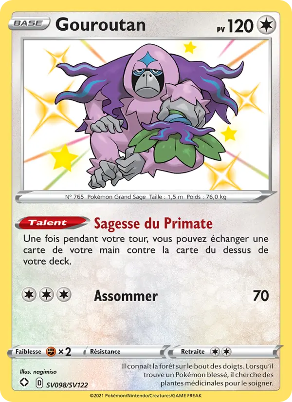 Scan HD carte Pokémon Gouroutan SV098/72 — Destinées Radieuses