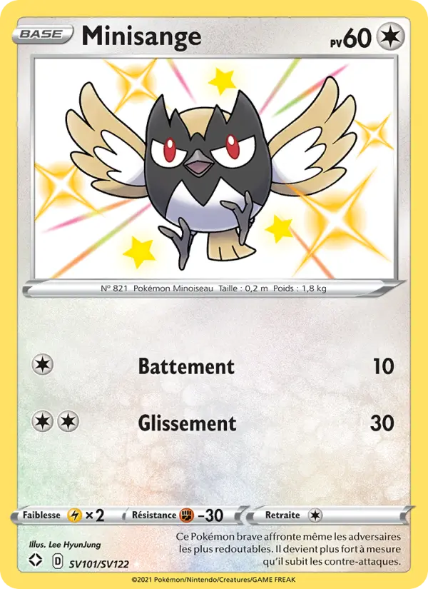 Scan HD carte Pokémon Minisange SV101/72 — Destinées Radieuses
