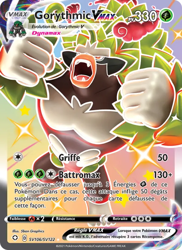 Scan HD carte Pokémon Gorythmic VMAX SV106/72 — Destinées Radieuses