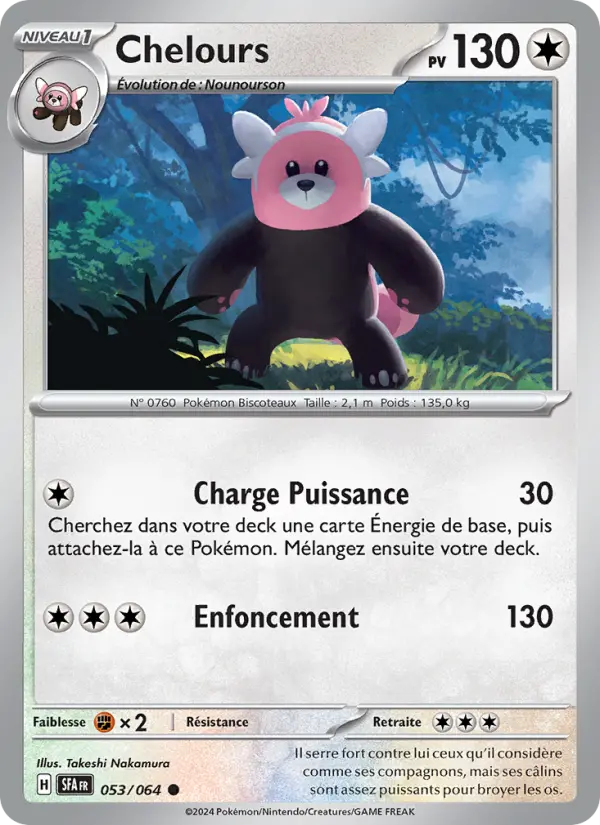 Scan HD carte Pokémon Chelours 053/64 — Fable Nébuleuse